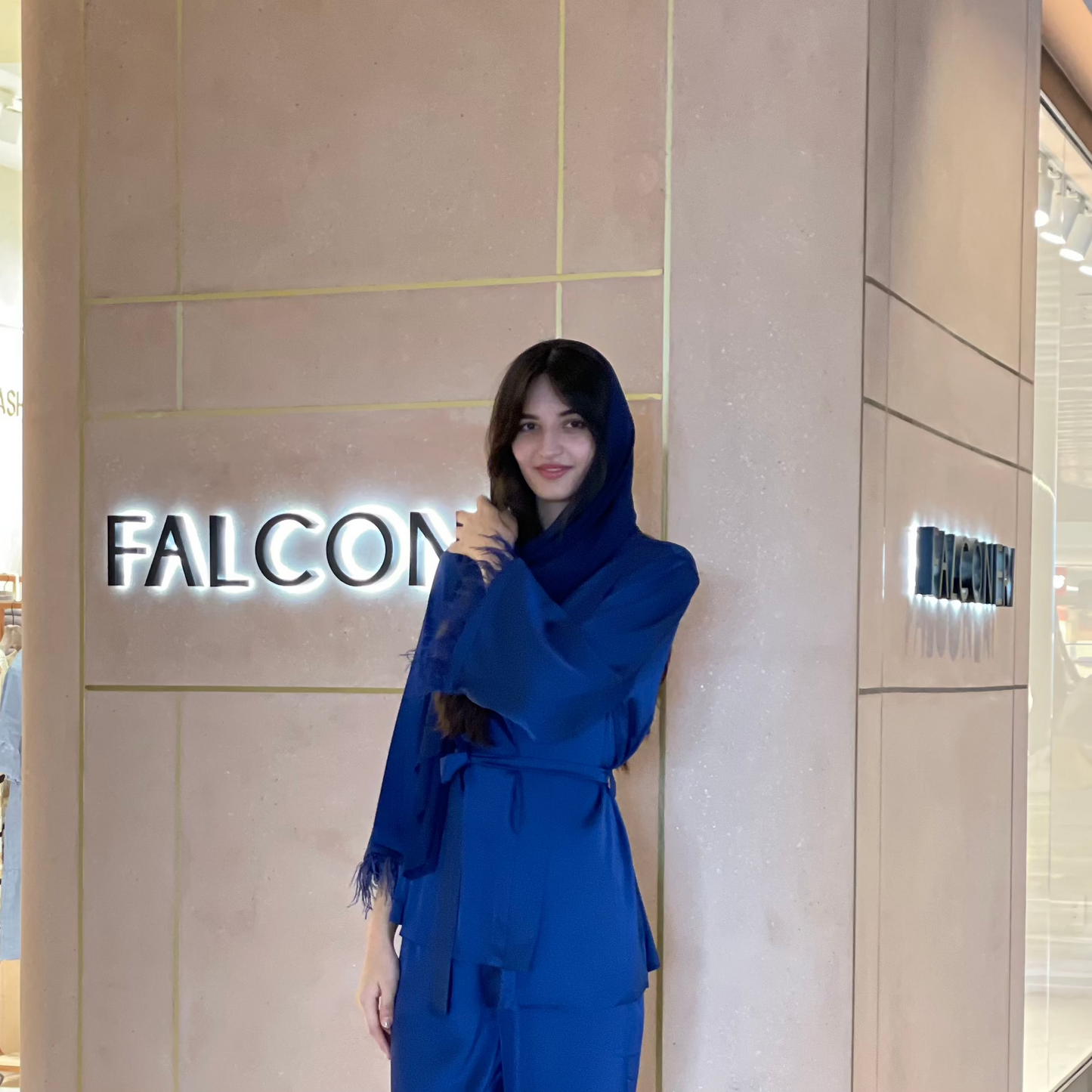 Silk Blend Kimono & Pants Two-Piece Elegant Suit – Royal Blue