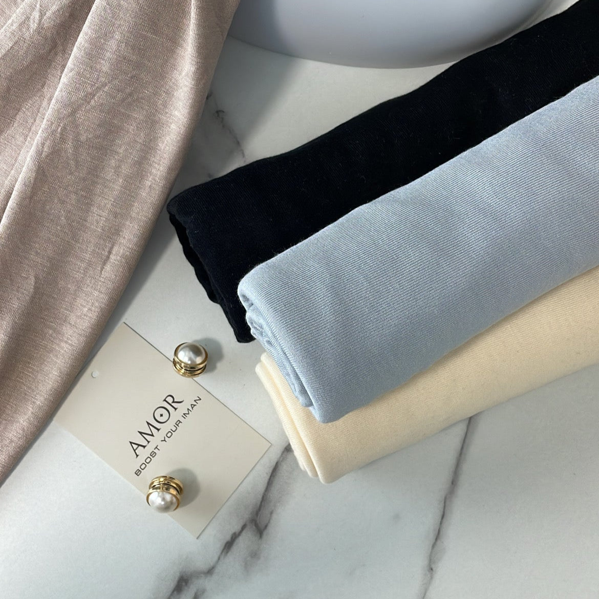 Soft & Stretchy Jersey Hijab | Cloud Gray
