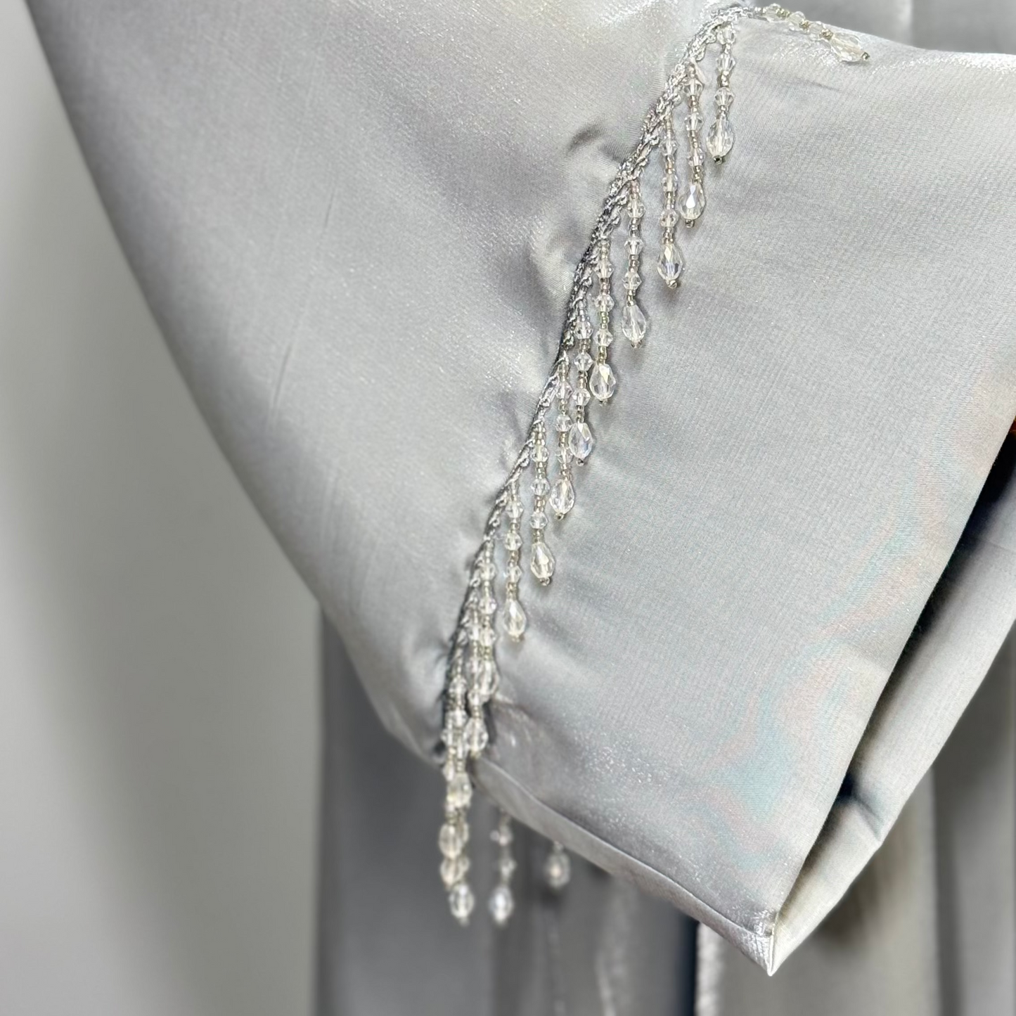 Elegant & Modest Luxury Taffeta-Organza Abaya with Beads – Perfect for Every Occasion | Sterling Whisper