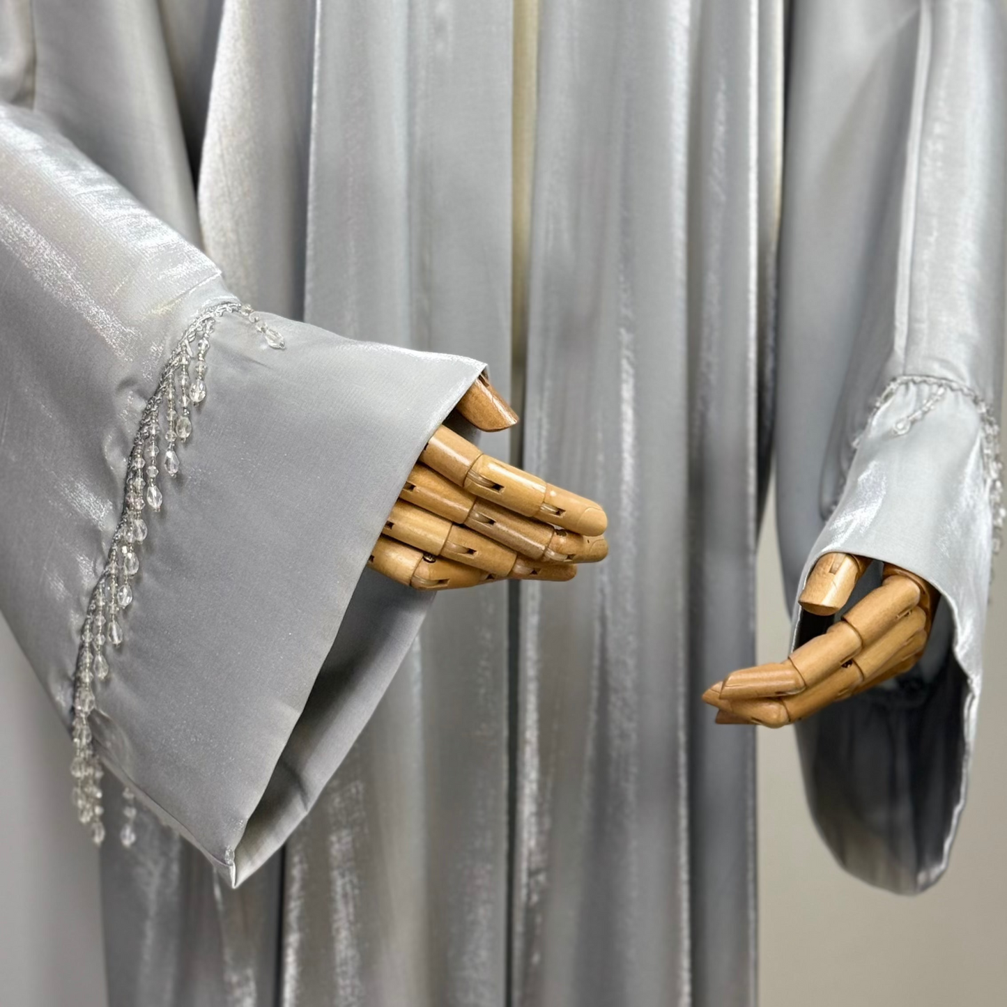 Elegant & Modest Luxury Taffeta-Organza Abaya with Beads – Perfect for Every Occasion | Sterling Whisper