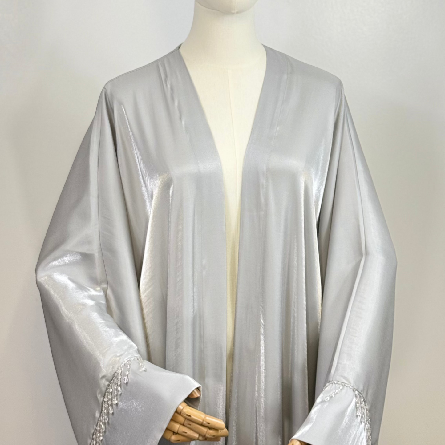 Elegant & Modest Luxury Taffeta-Organza Abaya with Beads – Perfect for Every Occasion | Sterling Whisper
